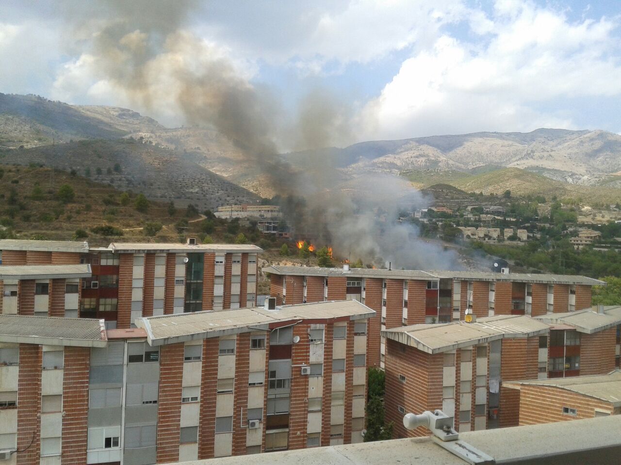 Imagen del incendio de Gormaget tomada desde la zona norte